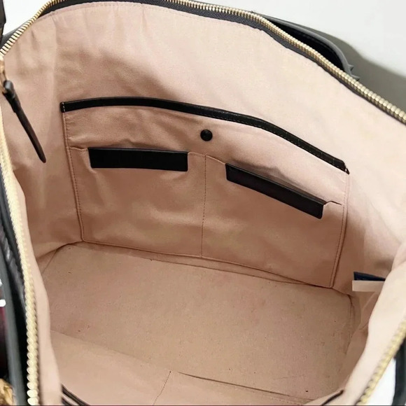 Cole Haan Rodarte Black Croc-Embossed Satchel purse - Picture 11 of 15